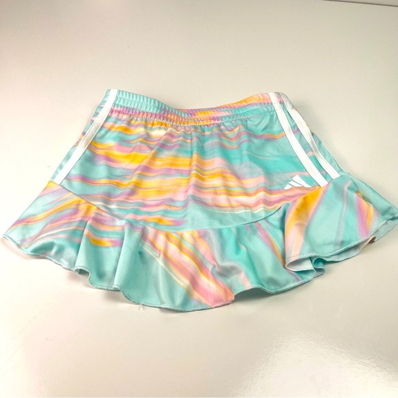 adidas Other - Adidas Skort Girls sz 6x Multicolor Aqua Tie Dye Abstract Print
